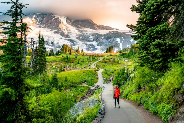 Con đường trekking tại Mount Rainier thu hút nhiều du khách